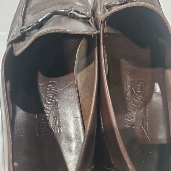 Salvatore Ferragamo Men's Brwon Moccasin Gancini Buckle Loafers Size 11 D US - Picture 6 of 14